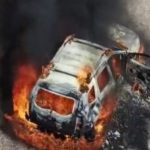 Alarma por el incendio de un vehículo sobre la Ruta Nacional 23